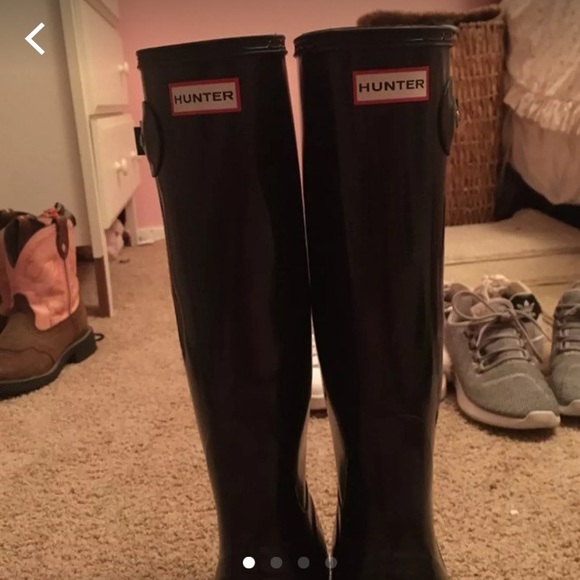 Hunter Shoes - Hunter Black glossy Rain Boots